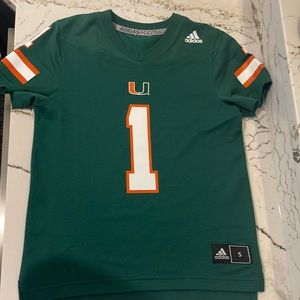 LIKE NEW Adidas University of Miami Hurricanes Jersey